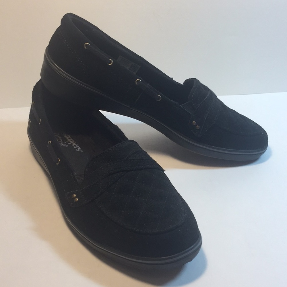 Grasshoppers Ortholite black suede shoes size 7.5